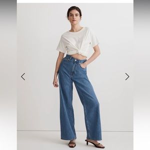 NWT super wide leg jeans in medium wash